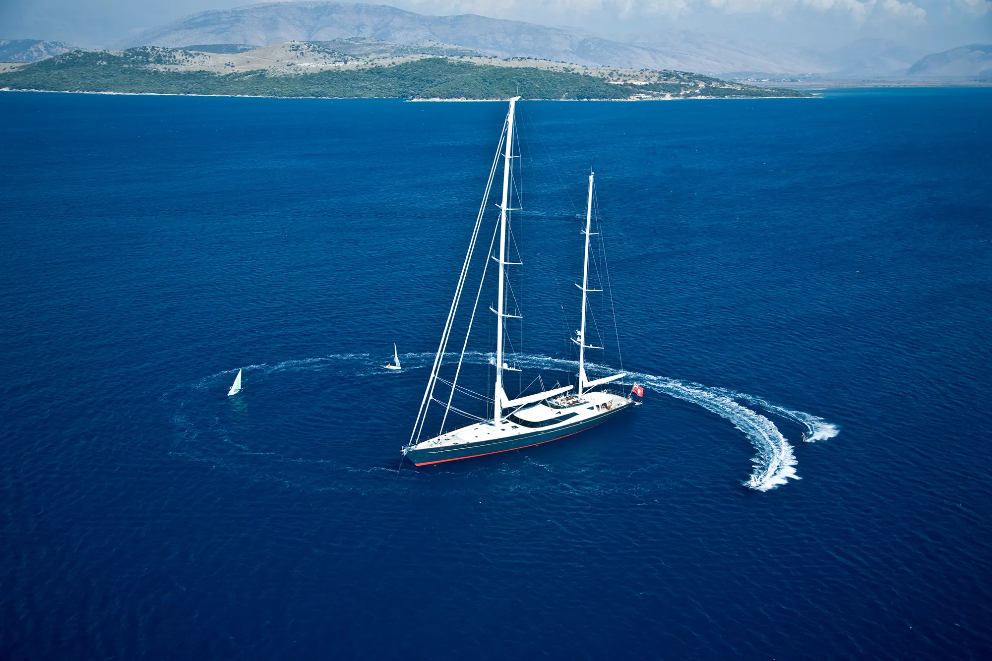 Yacht for sale, under sail